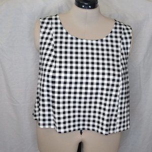 NWT Torrid Retro Chic Black and White Gingham Top